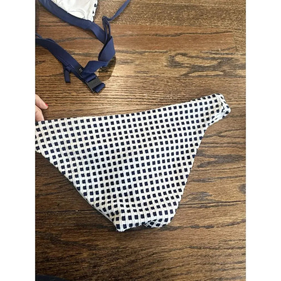 Onia Danni Triangle Bikini Top And Button in Blue Shadow Size XS - Picture 11 of 11